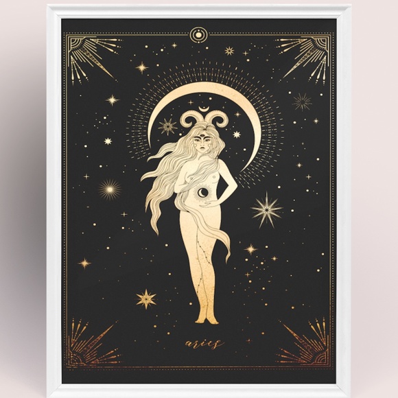 Aries Wall Art Celestial Zodiac Print Poster Unframed - Picture 2 of 5